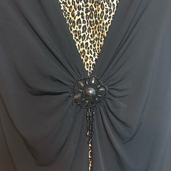 Notations Beaded Animal Print Y2K Top - Picture 5 of 5